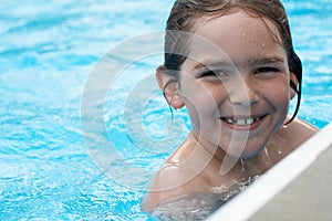 Smile in pool