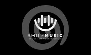 Smile Pulse music wave logo Design element