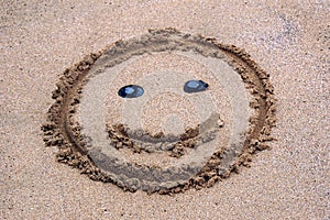 A smile in the sand