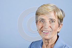 Smile senior business woman