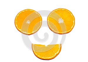 Smile of slices orange