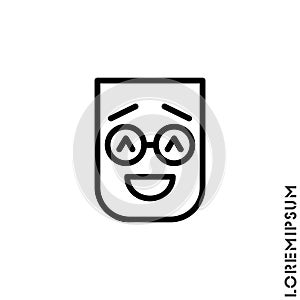 Smile vector icon, happy symbol. Linear style sign for mobile concept and web design. Emoji symbol illustration. Pixel vector