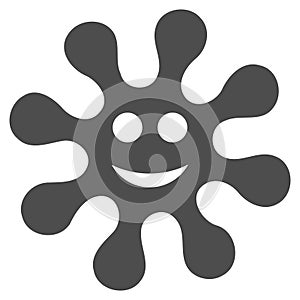 Smile Virus Flat Icon