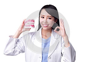 Smile woman dentist doctor photo