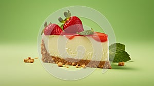 Smilecore Cheesecake With Strawberries A Fusion Of Design And Flavor