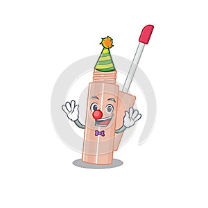 Smiley clown lip tint cartoon character design concept