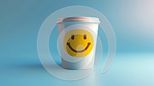 The smiley coffee cup.AI generated image