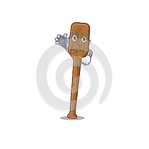 Smiley doctor cartoon character of oars with tools