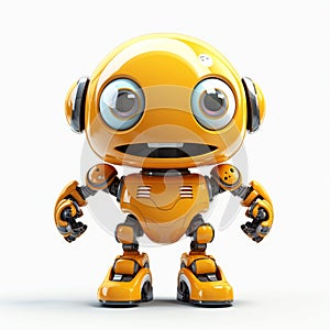 Smiley face happy robot android mascot