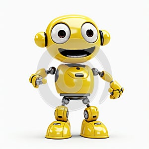 Smiley face happy robot android mascot