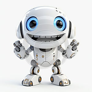 Smiley face happy robot android mascot