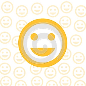 Smiley face icon illustration on white background