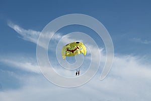 Smiley face parachute photo