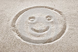 Smiley Face in the sand