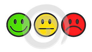 Smiley Faces Icons Isolated