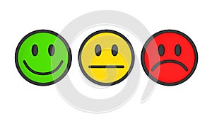 Smiley Faces Icons Isolated photo