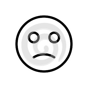 Smiley vector thin line flat icon