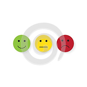 Smiley icons. Emotions. Vector illustration.