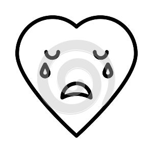 Smiley thin line vector  icon