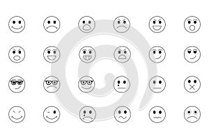 Smiley Line Icons 1