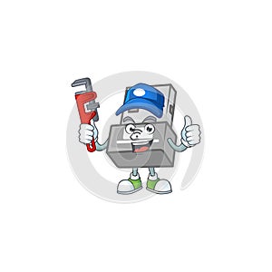 Smiley Plumber USB wireless adapter on mascot picture style