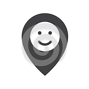 smiley pointer vector icon