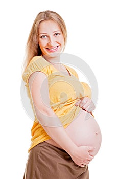 Smiley pregnant woman