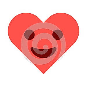 Smiley red heart illustration icon - PNG
