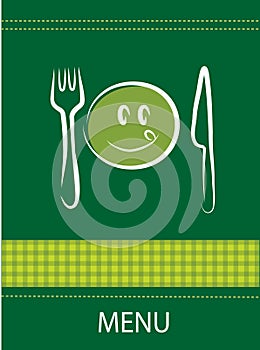 Smiley restaurant menu design