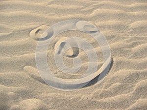 Smiley in the sand