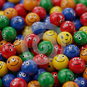 Smiley Spheres: A Colorful Crowd