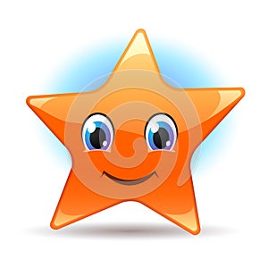 Smiley star. Vector icon photo