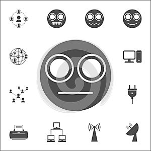 smiley in a stupor icon. web icons universal set for web and mobile