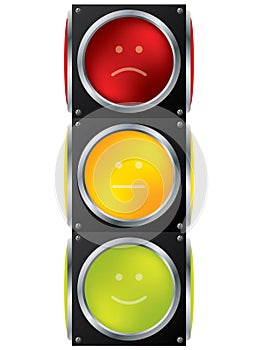 Smiley traffic light design