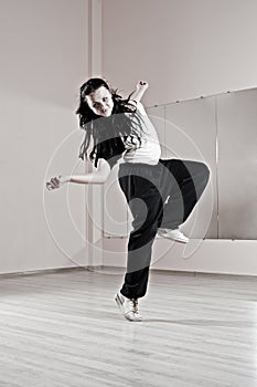 Smiley woman in dance