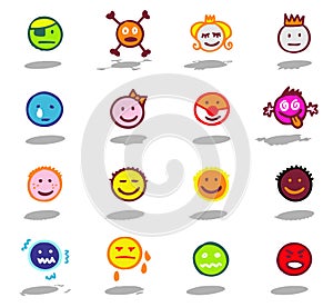 smileys icons set