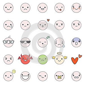 Smilies vector icons