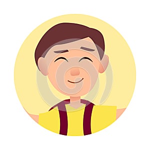 Smilin Boy with Pleasant Smile Closed Eyes Avatar