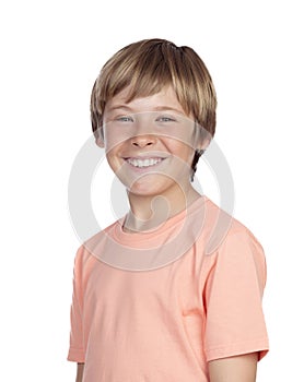 Smiling adolescent with a happy gesture