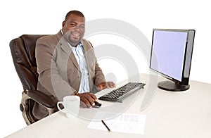 Smiling African American Businessman