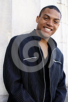 Smiling african american man