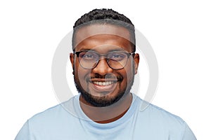 Smiling african american man in glasses