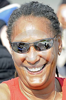 Smiling African American woman