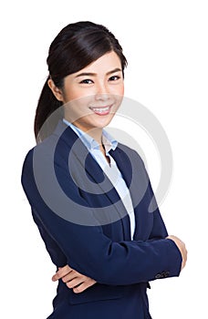 Smiling asian buisnesswoman