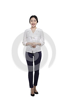 Smiling asian business woman with confident expression