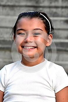 A Smiling Asian Female Filipina Child