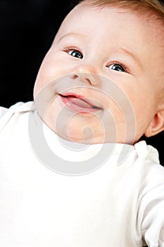 Smiling baby boy