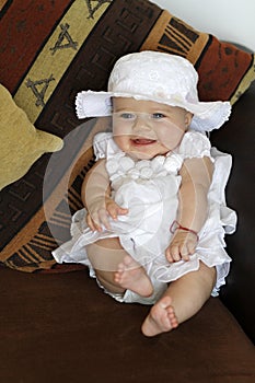 Smiling Baby in Dress