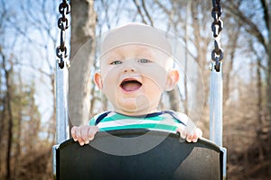 Smiling Baby Swinging