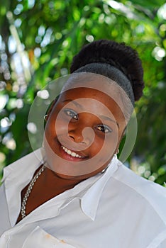 Smiling Beautiful Caribbean Woman